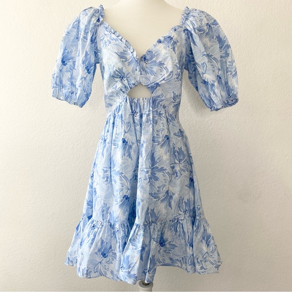 CINQ A SEPT BLUE KAYLA DRESS - Picture 2 of 8